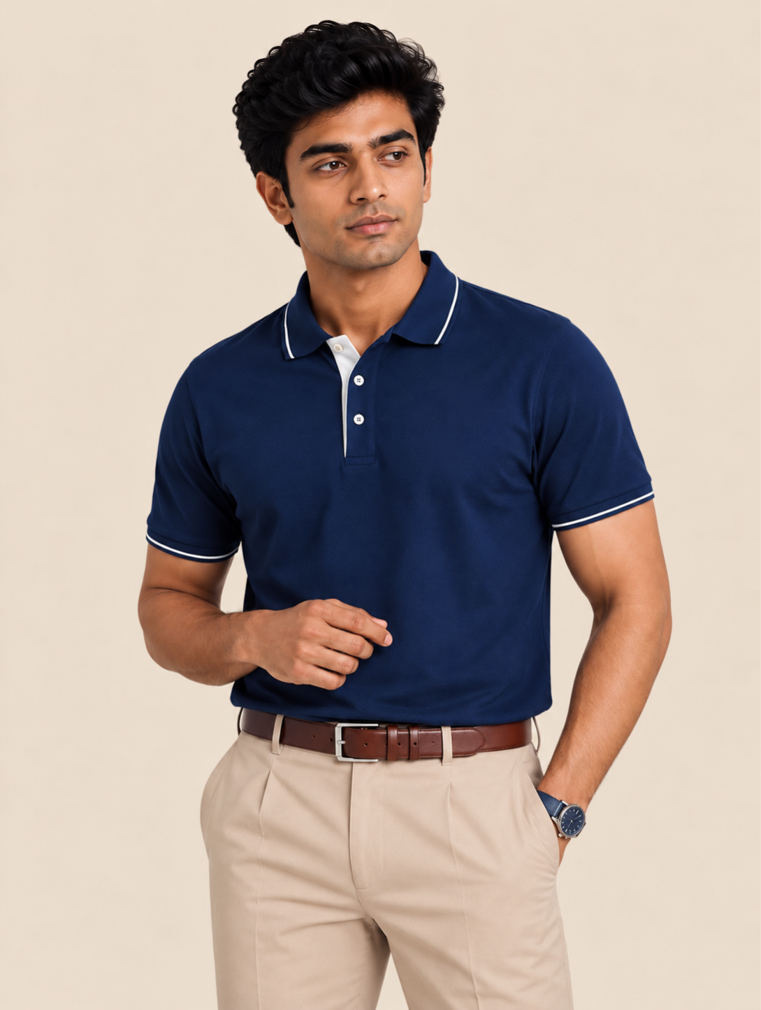 Corporate Men's Tipped Polo T-Shirt view 1