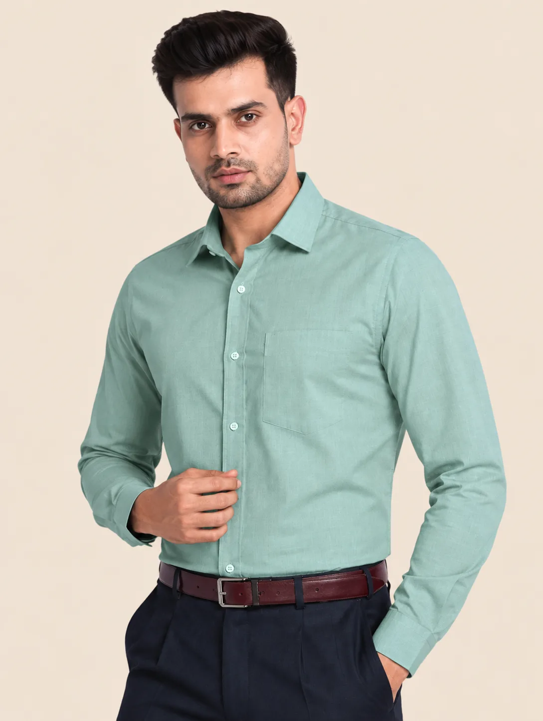 Heritage Cotton Men's Formal Shirt view 1