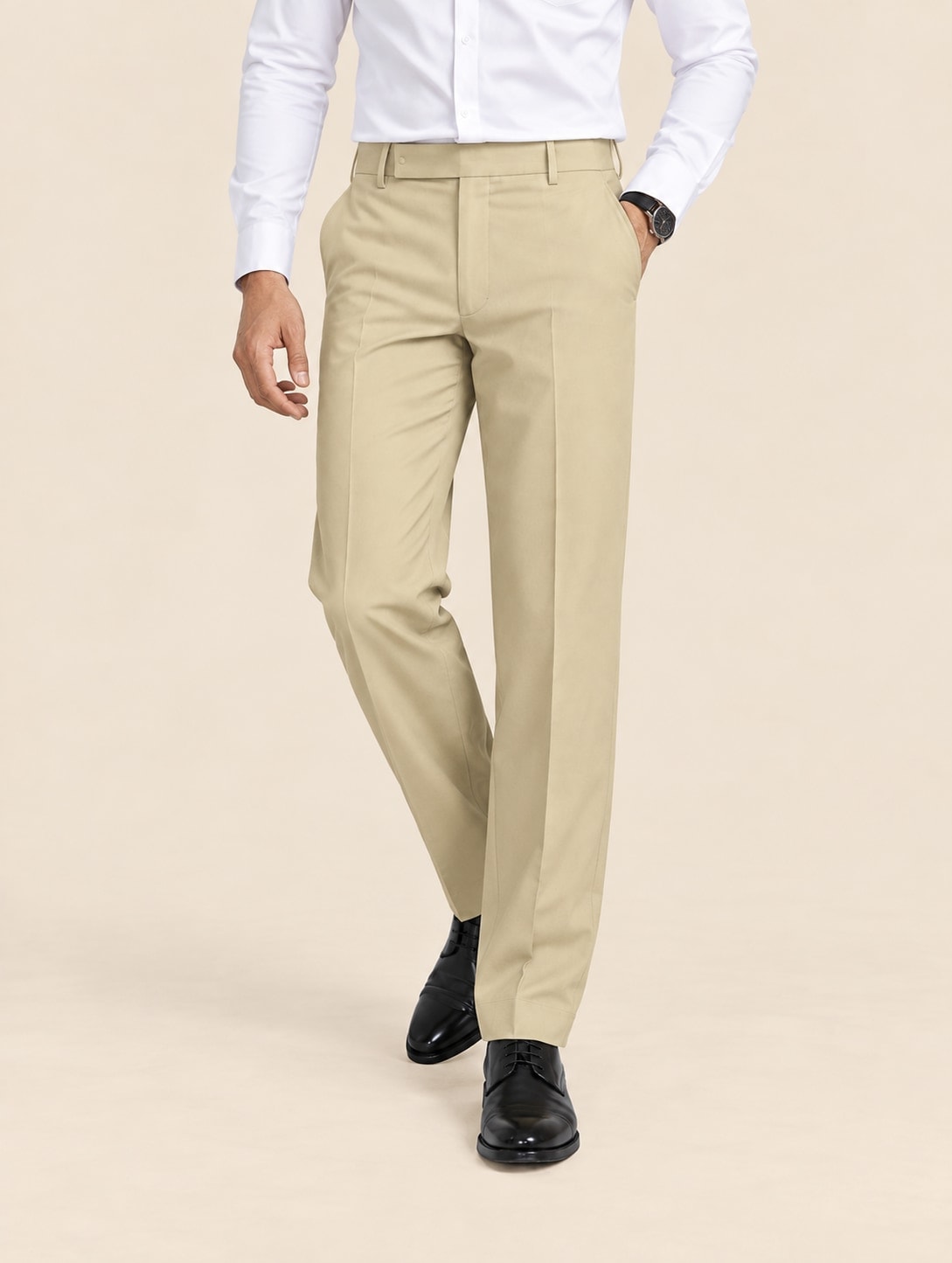 Signature TR Flexi Waist Trousers - Beige