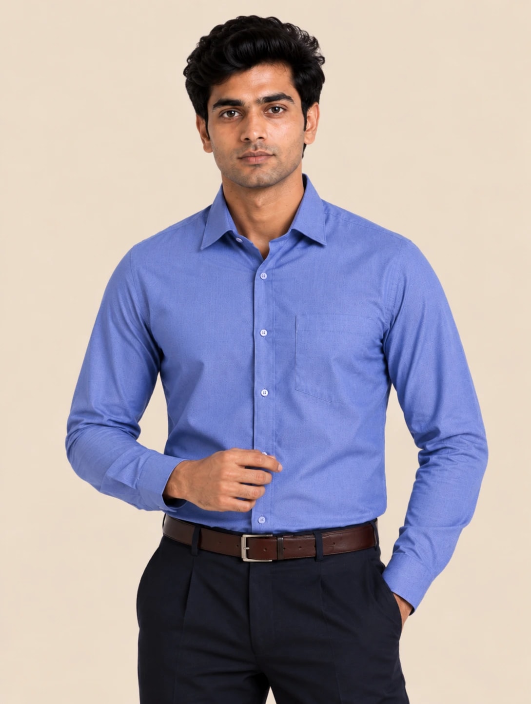 Signature TR Men's Boardroom Shirt - Cornflower Blue