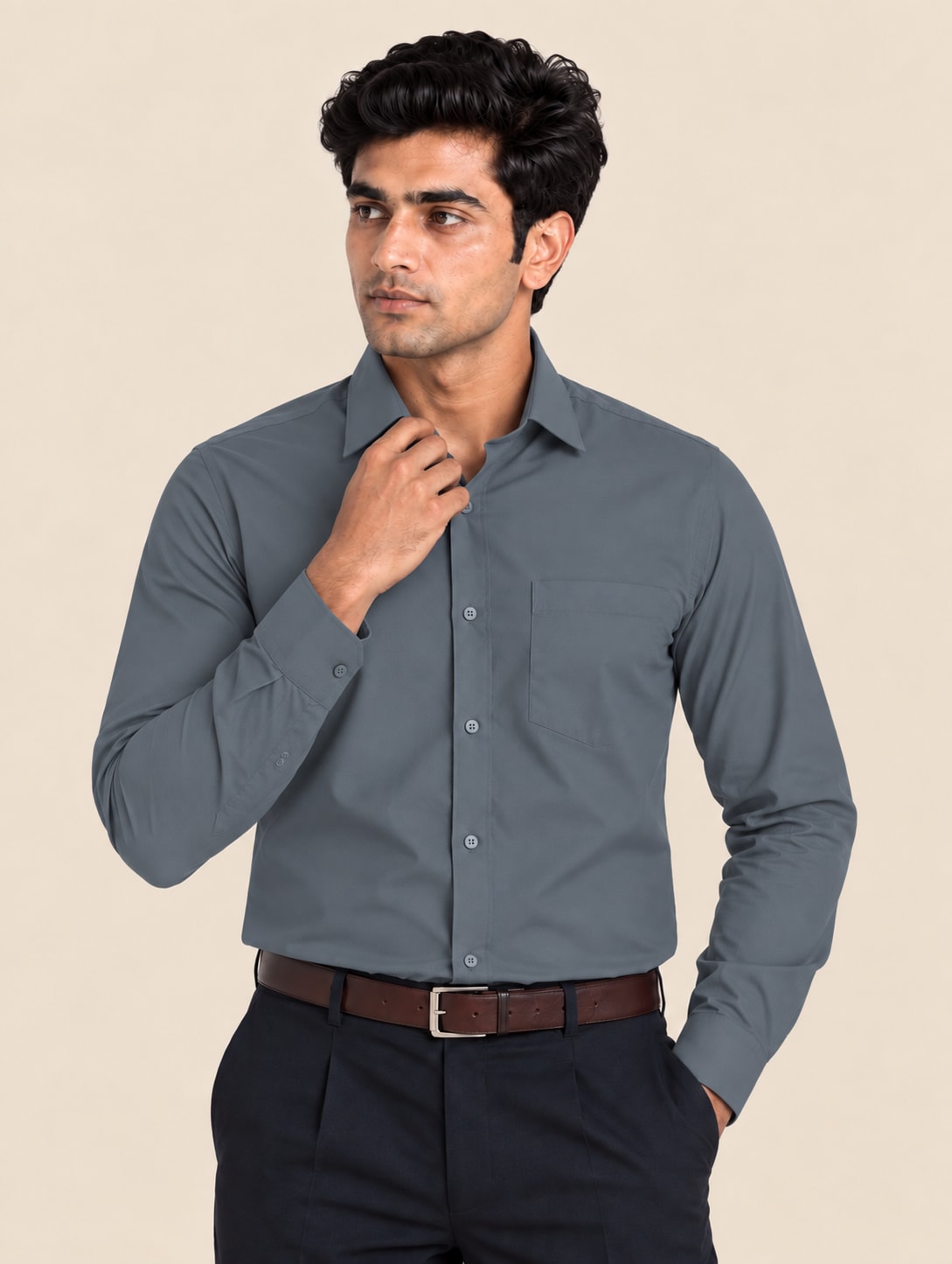 Signature TR Men's Boardroom Shirt - Monsoon Grey