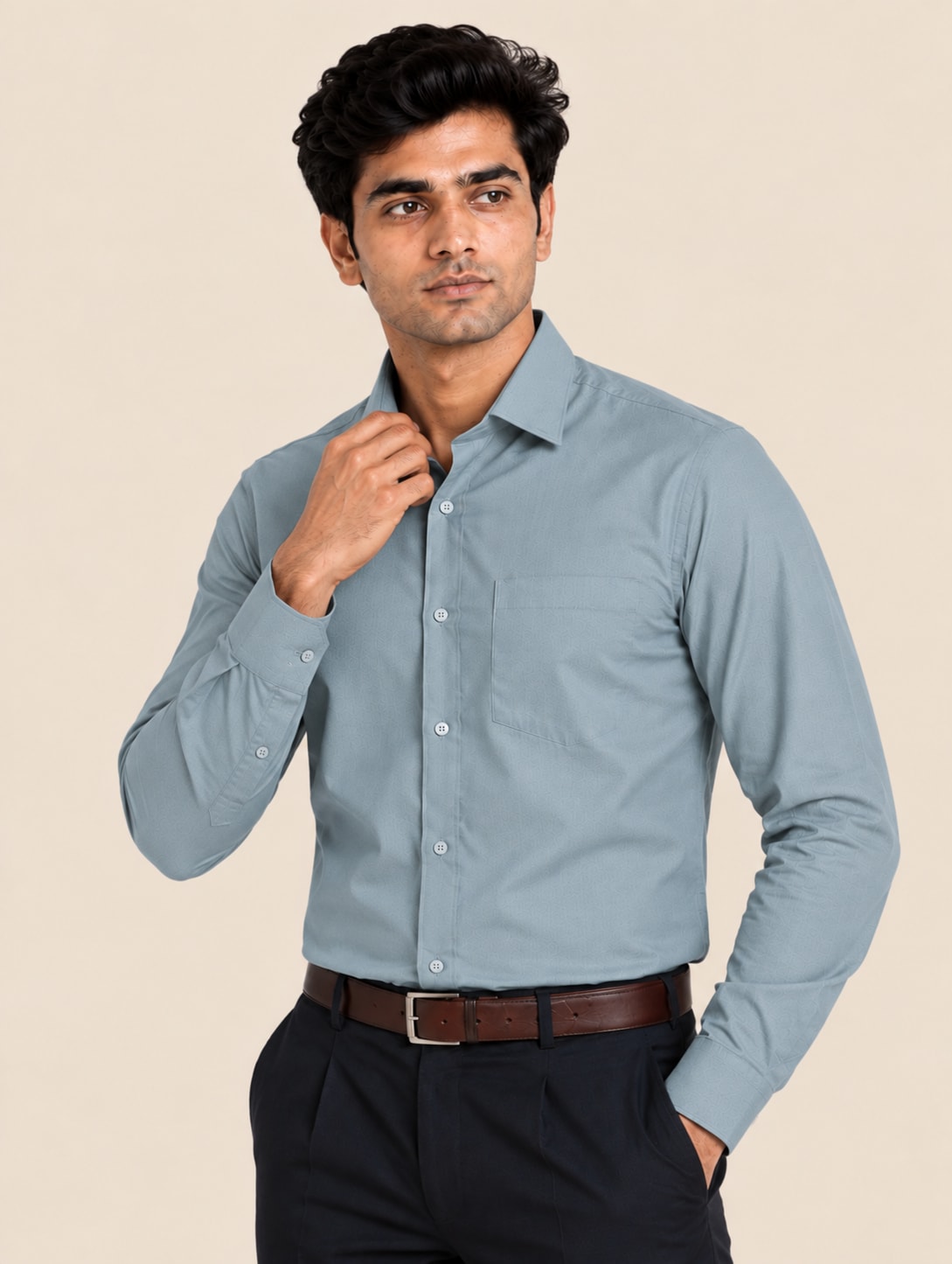 Signature TR Men's Boardroom Shirt - Spa Blue