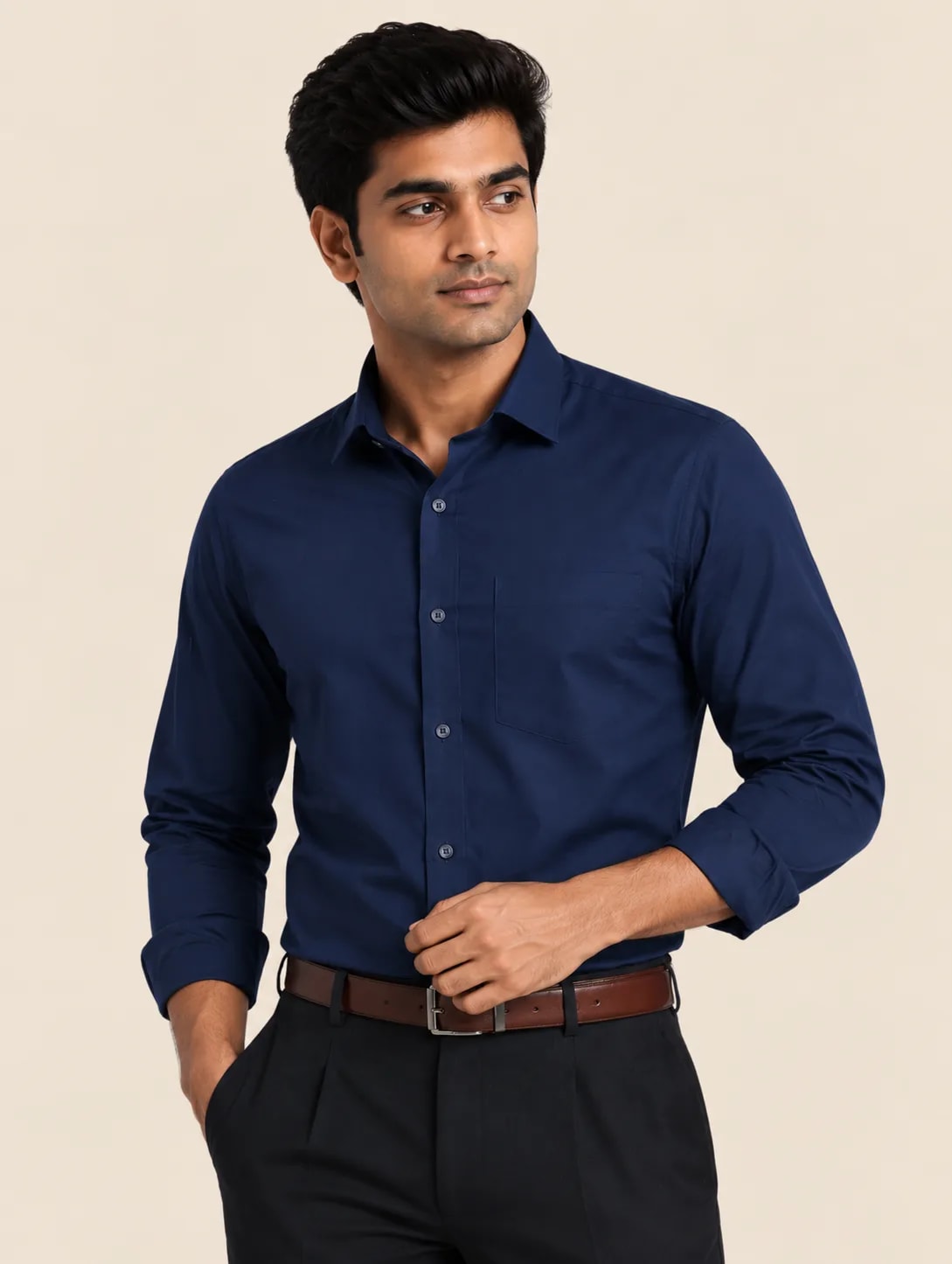 Signature TR Men's Boardroom Shirt - Navy Blue