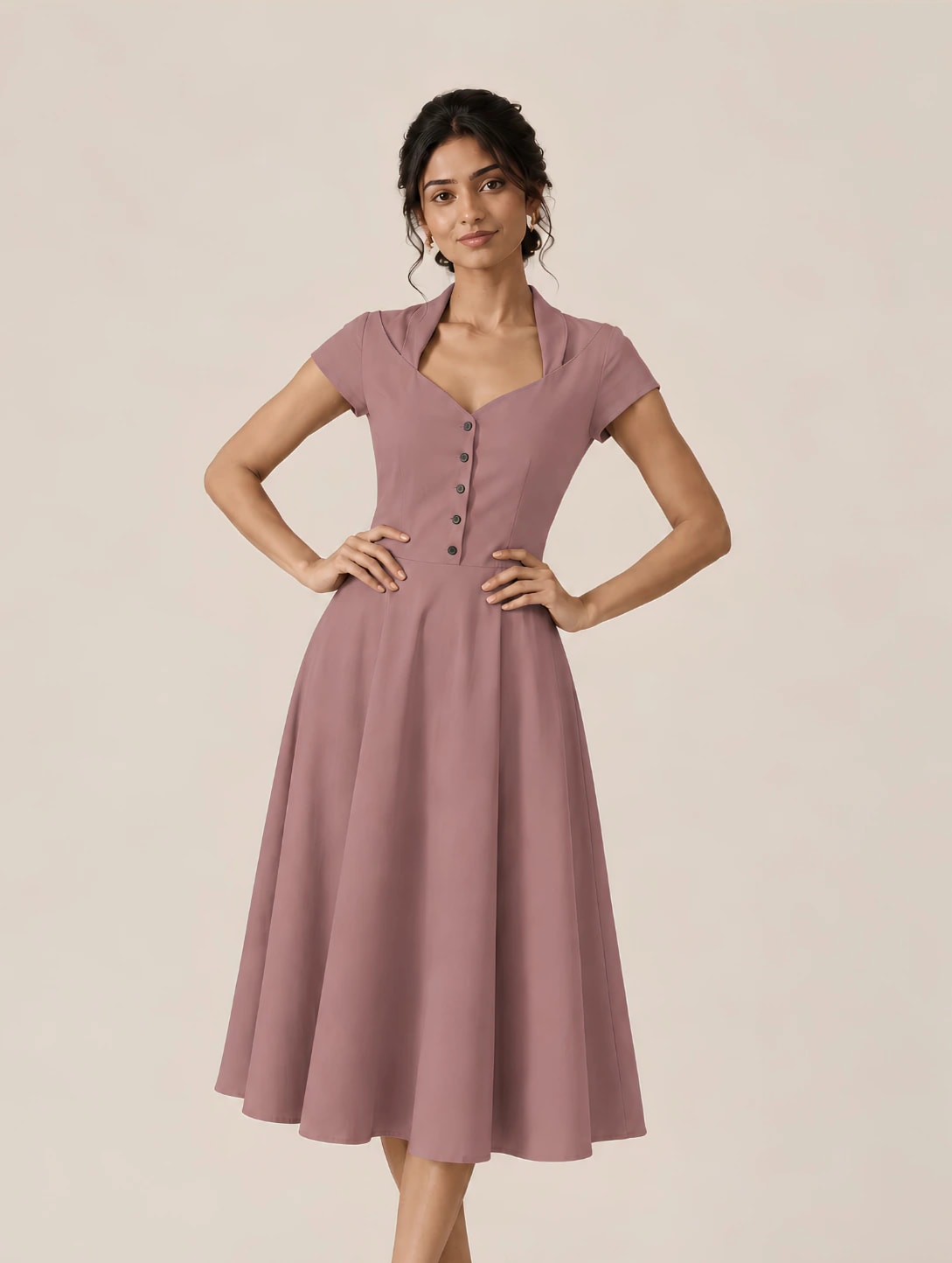 Signature TR Women's Dress - Mauve Pink