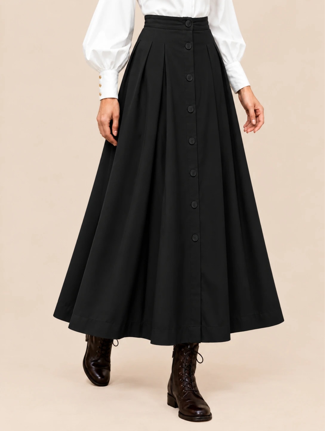 Signature TR Women's Pleated Skirt - Black