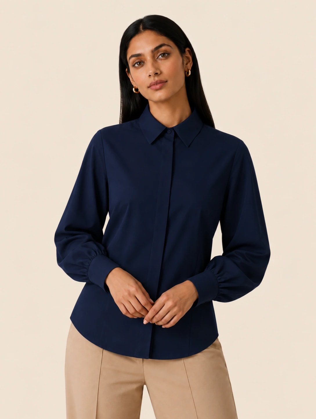 Signature TR Victorian Shirt - Navy Blue