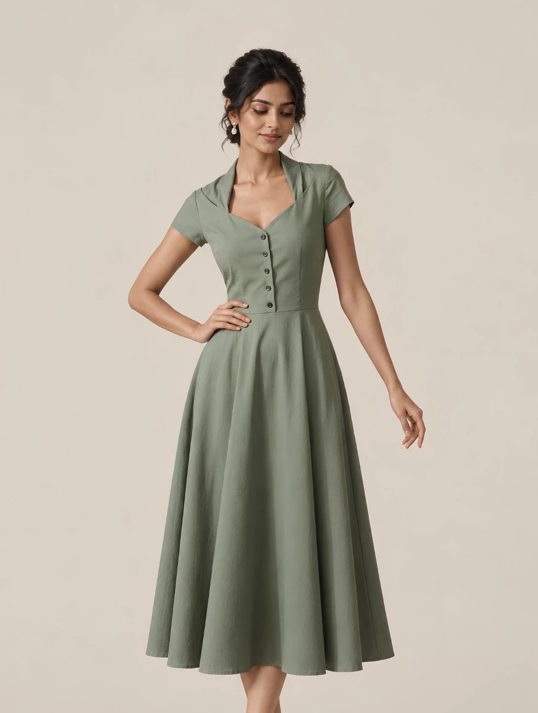 Signature TR Women's Dress - Sage Green